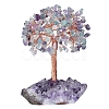 Natural Fluorite Chips Tree of Life Decorations DJEW-PW0013-44E-1