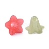 Mixed Color Transparent Acrylic Frosted Flower Beads X-PLF018-6