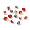 Cheriswelry 98Pcs 23 Style Alloy Enamel European Beads MPDL-CW0001-01-8