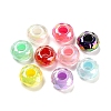 UV Plating Rainbow Iridescent Acrylic European Beads MACR-P040-14-1