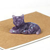 Natural Amethyst Cat Display Decorations WG85528-11-1