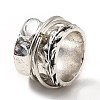 Rotatable Oval Alloy Finger Ring with Glass RJEW-F123-04AS-2