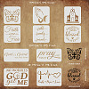 Religion Theme PET Drawing Painting Stencils Templates Sets DIY-WH0172-945-2