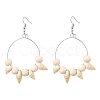 Natural Spiral Shell Dangle Earrings EJEW-JE05803-1