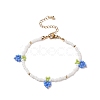 Glass Seed Braided Grape Charms Bracelet for Women BJEW-TA00140-03-1