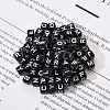 Black Craft Acrylic Letter Beads SACR-YW0001-18-2