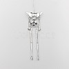 Tibetan Style Alloy Human Body Skeleton For DIY Toy Doll Making TIBE-39029-AS-RS-2