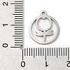 Non-Tarnish 201 Stainless Steel Pendants STAS-E206-03P-01-3