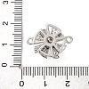 Brass Clear Cubic Zirconia Windmill Connector Charms KK-D536-18P-3