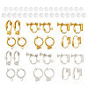 Brass Clip-on Earrings Findings KK-TA0007-66-3