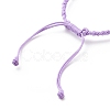 Adjustable Koran Waxed Polyester Cord Bracelets AJEW-JB01131-02-5