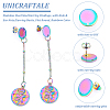 Unicraftale 24Pcs 3 Style Ion Plating(IP) 304 Stainless Steel Stud Earring Findings STAS-UN0040-07-2