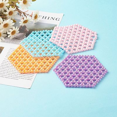 Plastic Beads Cup Mat AJEW-CM00002-1