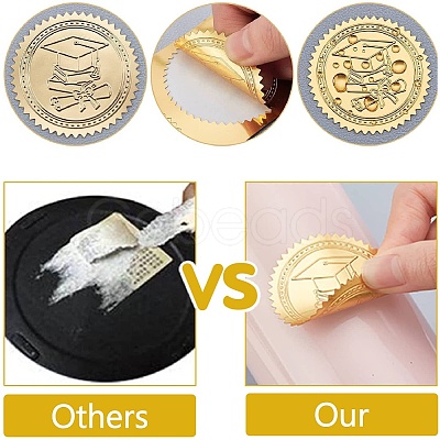 Self Adhesive Gold Foil Embossed Stickers DIY-WH0575-039-1