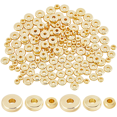 CREATCABIN 180Pcs 3 Styles Brass Spacer Beads KK-CN0002-75-1