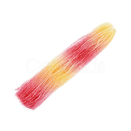 Gradient Color Baking Painted Glass Bead Strands DGLA-A039-T2mm-A02-1