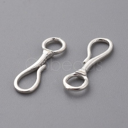 925 Sterling Silver S Hook Clasps X-STER-I013-38S-1