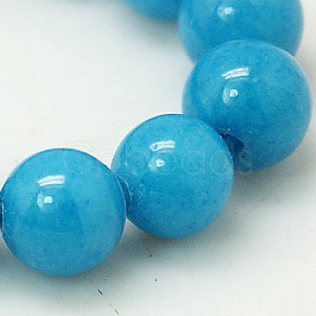 Natural Mashan Jade Round Beads Strands G-D263-6mm-XS20-1