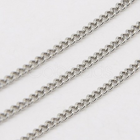 304 Stainless Steel Curb Chain Twist Link Chains CHS-K00-18-2.3mm-1