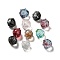 Transparent Glass Beads, Gradient Color, Dragon, Mixed Color, 13.5x13x12.5mm, Hole: 1mm