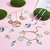 32Pcs 8 Style Alloy Enamel Pendants ENAM-SZ0002-96-5