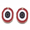 Alloy Enamel Pendants ENAM-N054-59C-RS-2