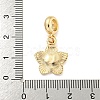 Rack Plating Alloy Enamel Flower European Dangle Charms FIND-B034-55G-02-3