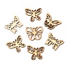 50Pcs Hollow Unfinished Wood Butterfly Shaped Cutouts Ornament WOCR-PW0003-07-1