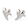 Rack Plating Brass Heart Cuff Earrings for Women EJEW-Z019-12P-1