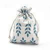 Polycotton(Polyester Cotton) Packing Pouches Drawstring Bags ABAG-S003-05F-1