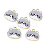 Painted Alloy Pendants PALLOY-P288-02G-03-3