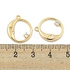 Brass Micro Pave Clear Cubic Zirconia Pendants KK-S386-35G-3