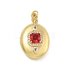 Brass Cubic Zirconia Locket Pendants KK-N254-93C-G-1