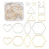 Pandahall Jewelry 40Pcs 16 Style Alloy Linking Rings FIND-PJ0001-27-1