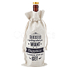 Jute Cloth Wine Packing Bags ABAG-WH0005-72C-1