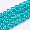 Crackle Glass Beads Strands CCG-Q001-4mm-06-1