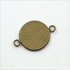 Brass Cabochon Connector Settings KK-L007-AB-NF-2