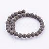 Natural Pyrite Beads Strands G-P303-03-6mm-16-2