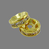 Brass Rhinestone Spacer Beads X-RB-A014-Z6mm-01G-1