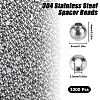 SUNNYCLUE 304 Stainless Steel Round Seamed Beads STAS-SC0006-95C-2