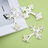 Alloy Rhinestone Cross Big Pendants ALRI-1475-S-RS-6