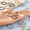 Beadthoven 24Pcs 6 Styles Zinc Alloy Spring Gate Rings FIND-BT0001-25-28