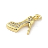 Rack Plating Brass Micro Pave Cubic Zirconia Pendants KK-C052-31G-2