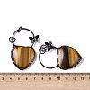 Natural Tiger Eye Heart Big Pendants G-B073-03R-03-3