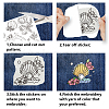 4 Sheets 11.6x8.2 Inch Stick and Stitch Embroidery Patterns DIY-WH0455-153-3