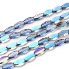 Transparent Electroplate Glass Beads Strands EGLA-J150-C-2