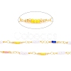 CCB Plastic & Glass Seed Beaded Chain CHC-D031-08G-2