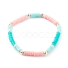 Handmade Polymer Clay Heishi Beaded Stretch Bracelets Sets BJEW-JB06146-2