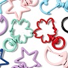 40Pcs 4 Style Spray Painted Alloy Swivel Snap Hooks Clasps FIND-LS0001-52-4