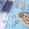 SUNNYCLUE 16Pcs 8 Colors Zinc Alloy Spring Gate Rings FIND-SC0007-32-3